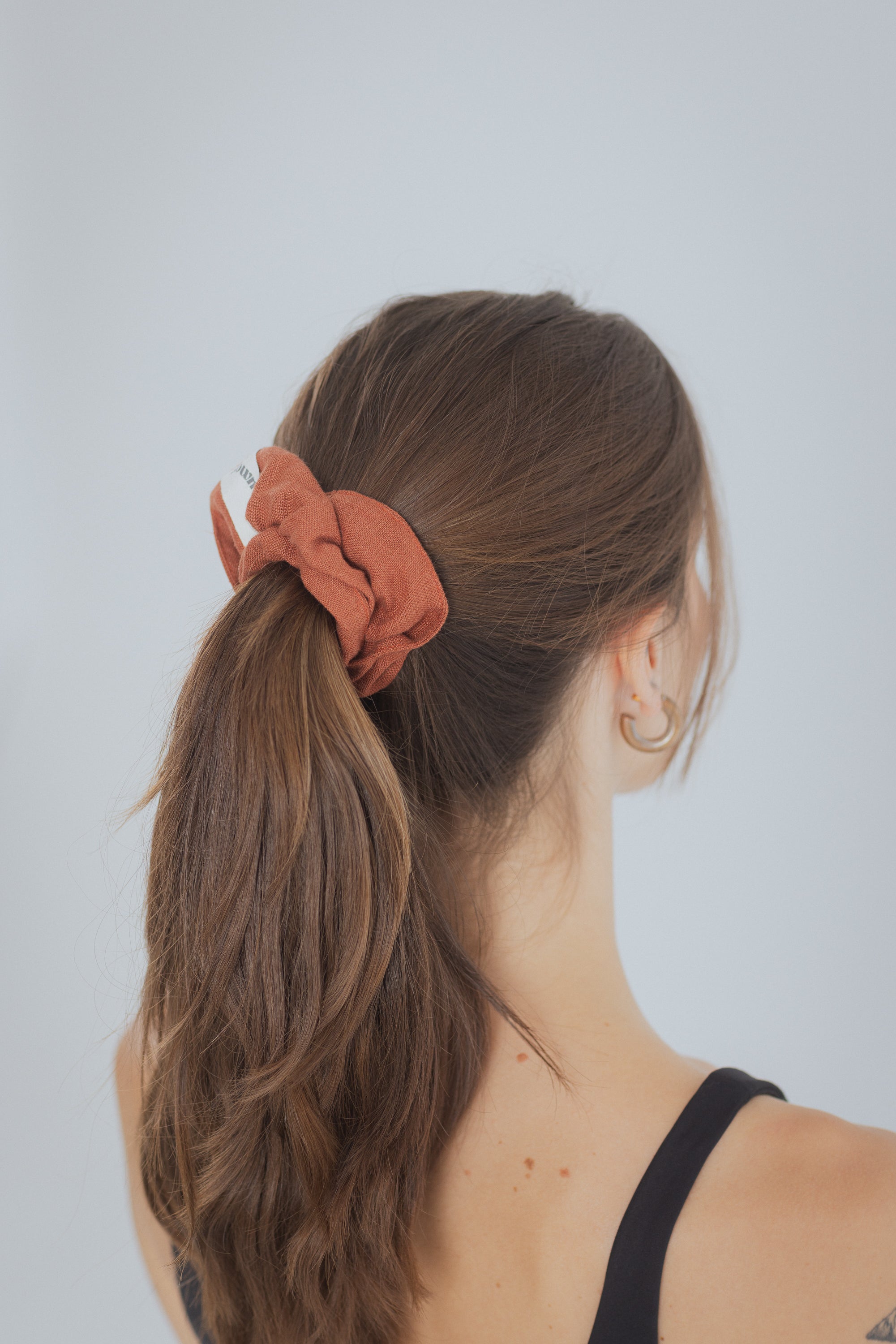 Lniana gumka scrunchie Terra